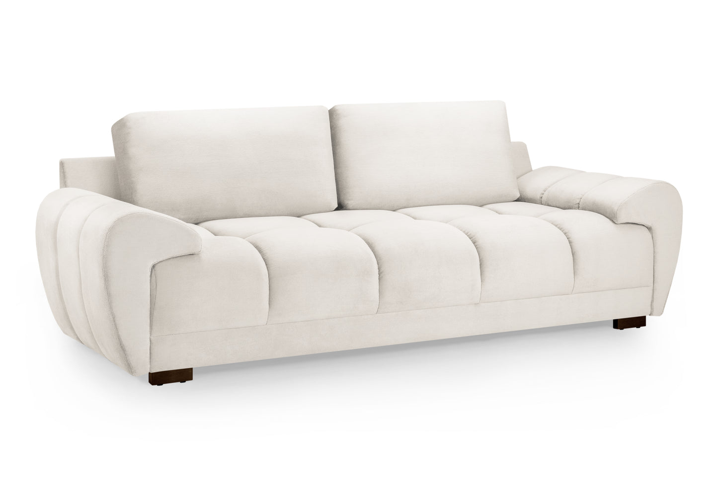 Azzuro Cream Velvet 3 Seater Sofa