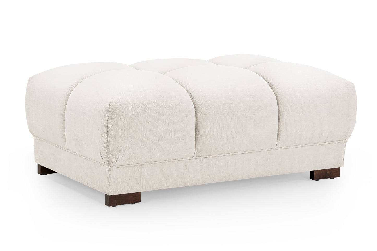 Azzuro Cream Velvet Footstool