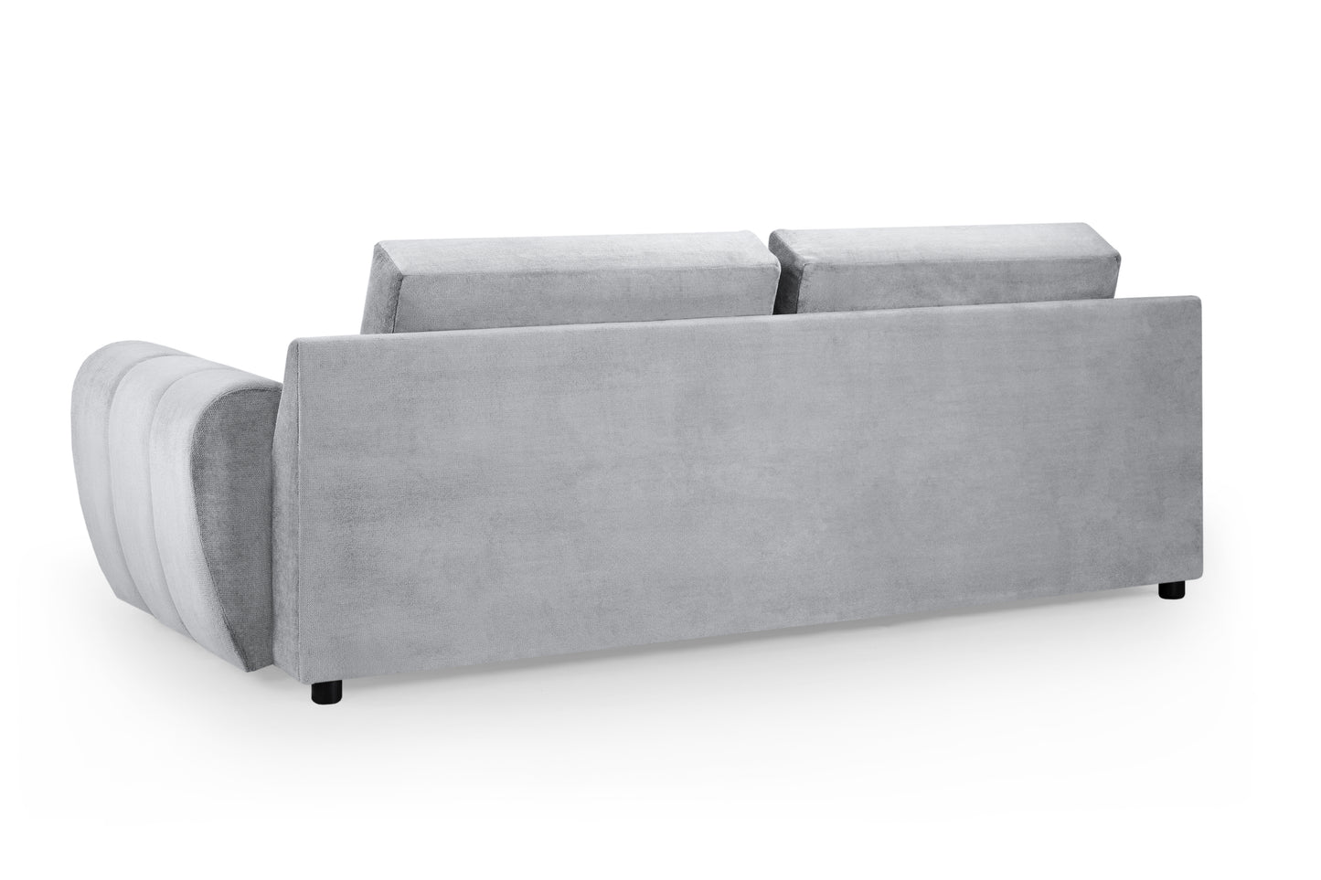 Azzuro Grey Velvet 3 Seater Sofa
