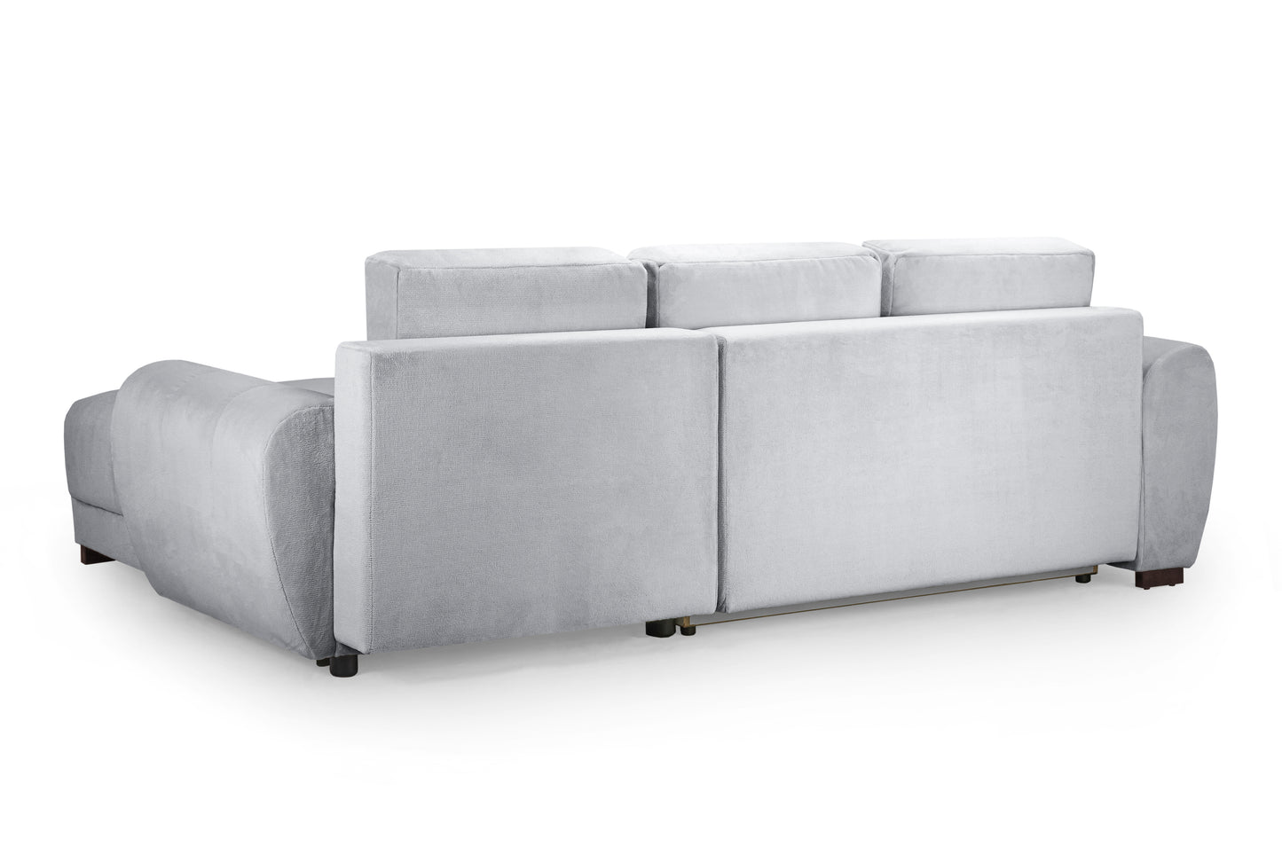 Azzuro Grey Velvet Universal Corner Sofa Bed