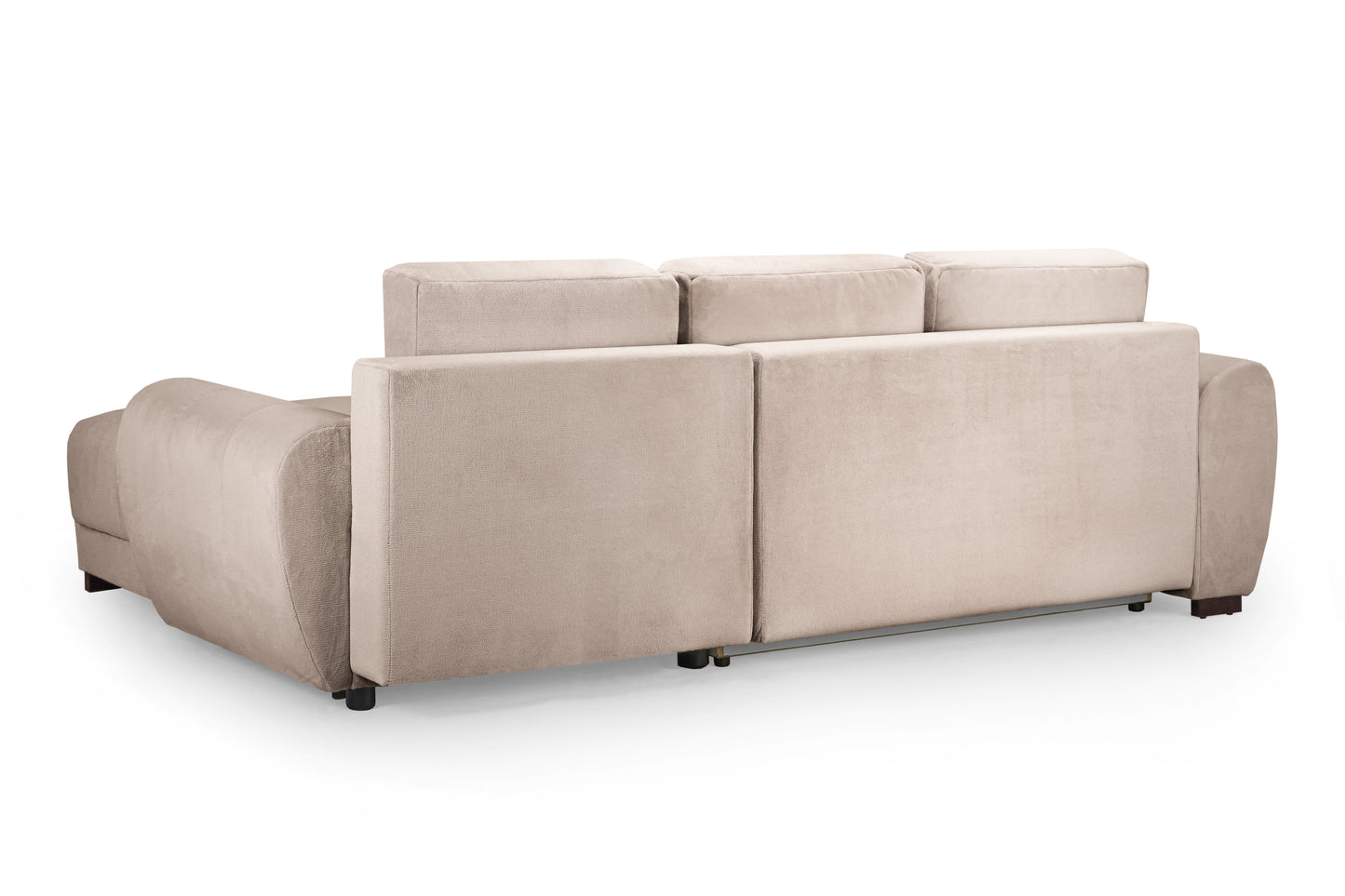 Azzuro Mocha Velvet Universal Corner Sofa Bed
