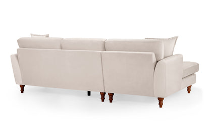 Bari Beige Fabric Left Hand Corner Sofa