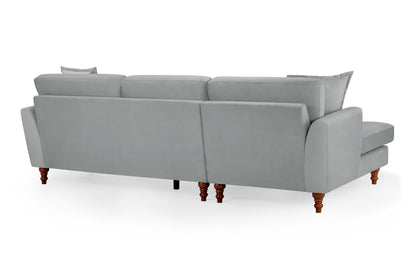 Bari Grey Fabric Left Hand Corner Sofa
