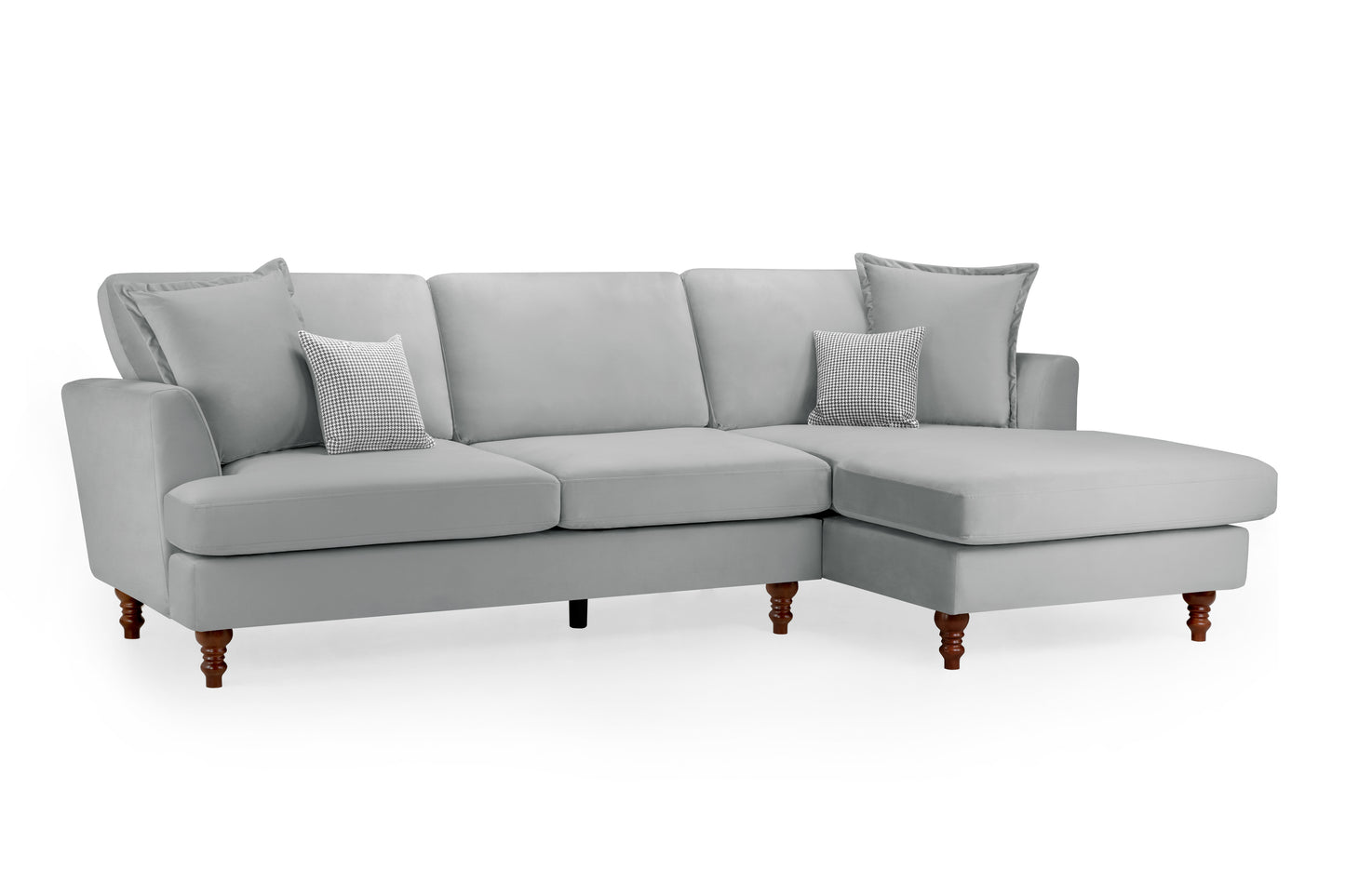 Bari Grey Fabric Right Hand Corner Sofa
