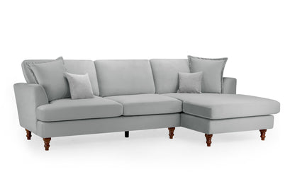Bari Grey Fabric Right Hand Corner Sofa