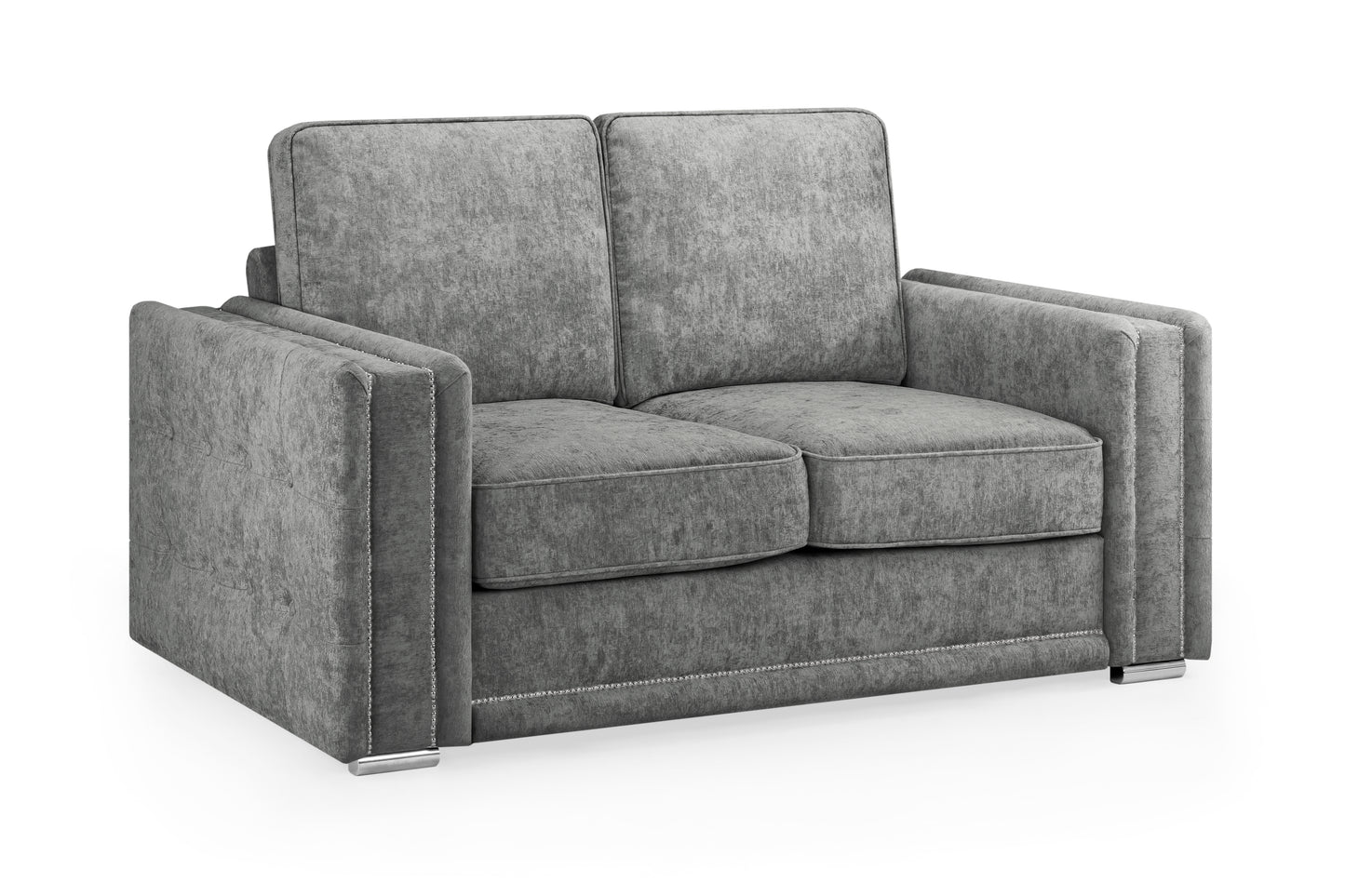 Bentley Charcoal Grey Fabric 2 Seater Sofa