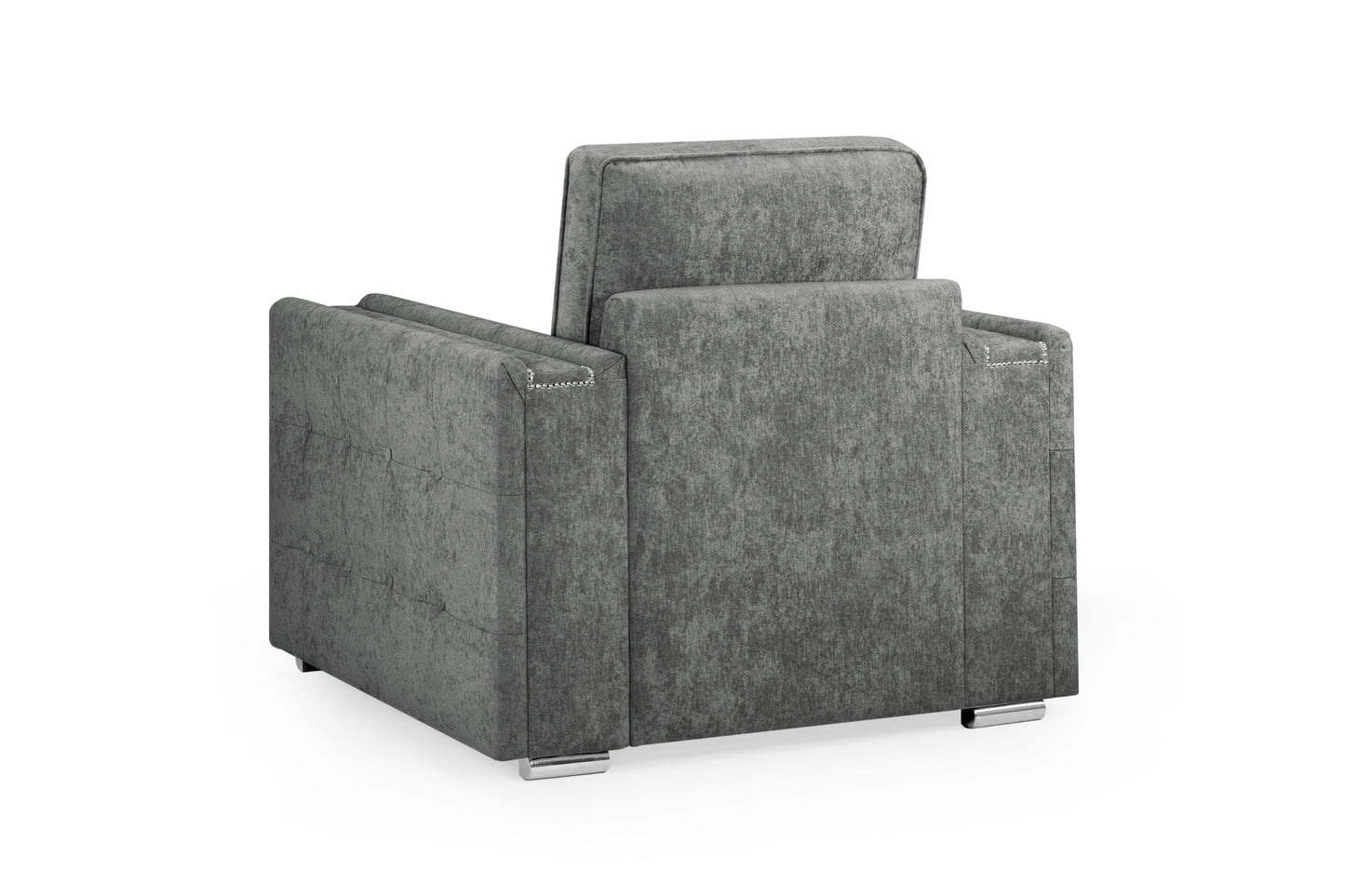 Bentley Charcoal Grey Fabric Armchair