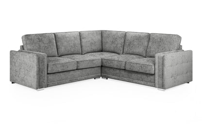 Bentley Charcoal Grey Fabric Large Corner Sofa