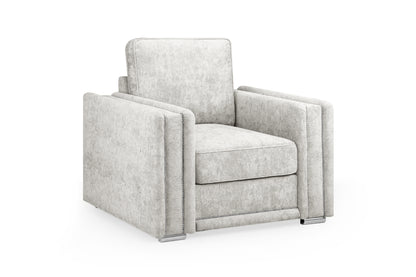 Bentley Silver Fabric Armchair
