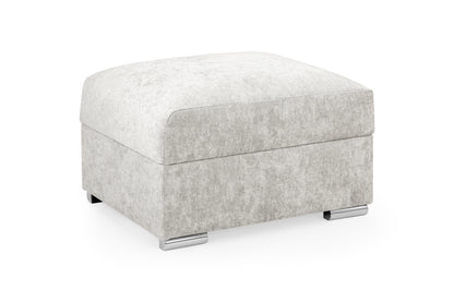 Bentley Silver Fabric Footstool