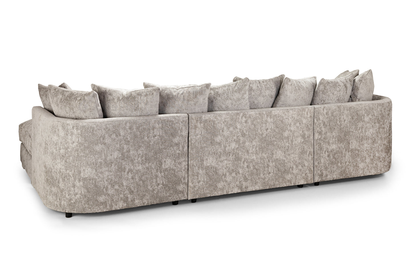 Bishop Truffle Fabric Scatter back U Shape Corner Sofa