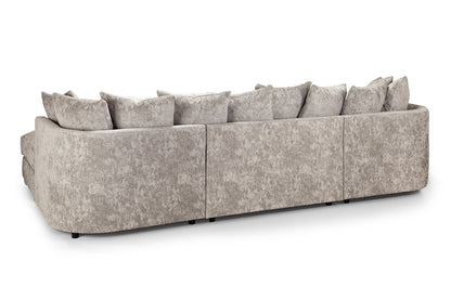 Bishop Truffle Fabric Scatter back U Shape Corner Sofa