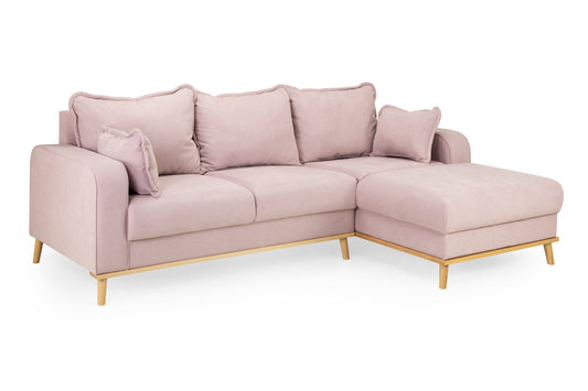 Briar Pink Fabric Right Hand Corner Sofa