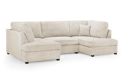 Carnaby Beige Boucle U Shape Corner Sofa