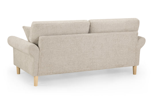 Florence Beige Fabric 3 Seater Sofa
