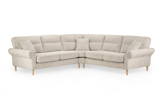 Florence Beige Fabric Large Corner Sofa