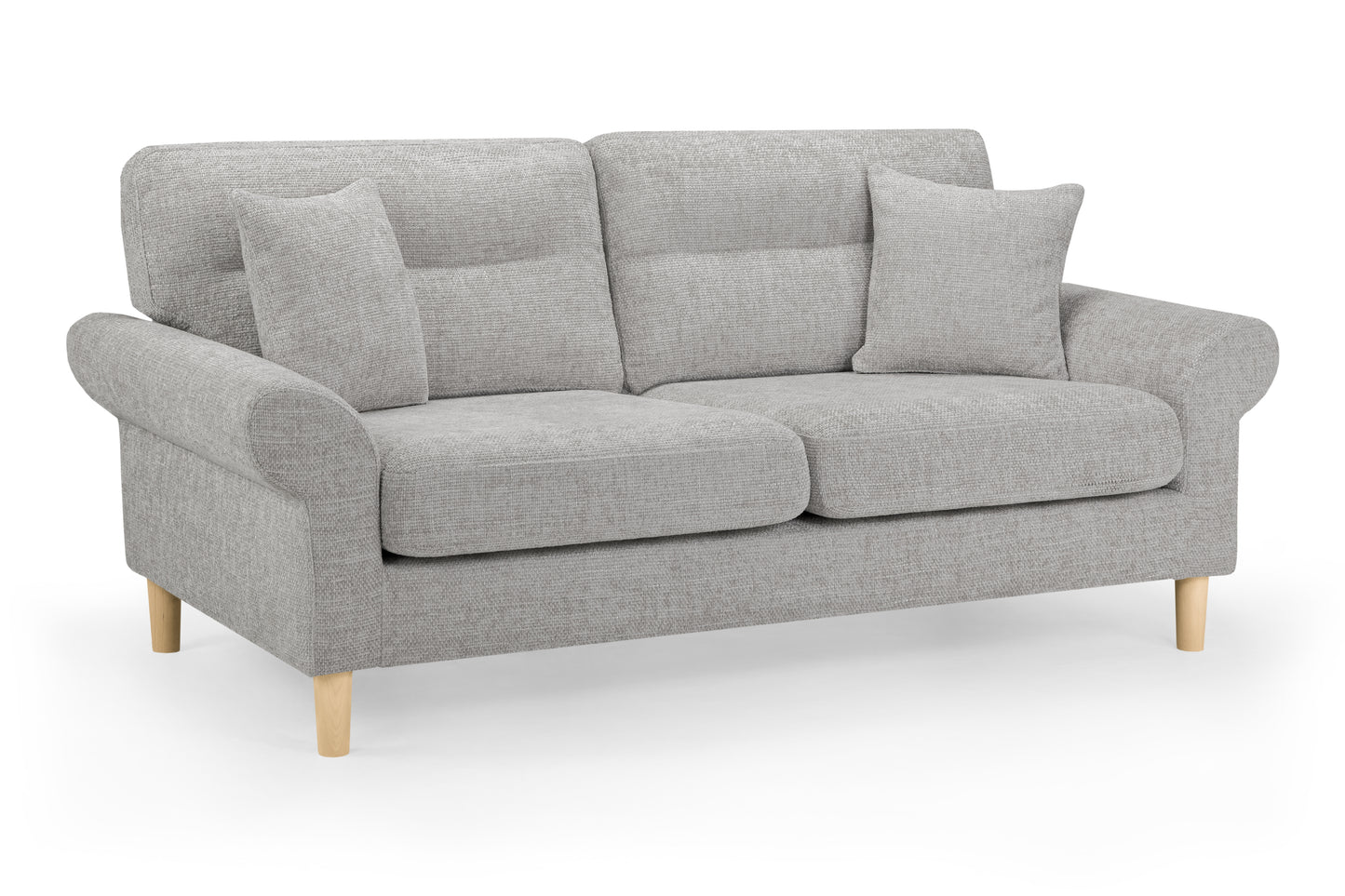 Florence Grey Fabric 3 Seater Sofa