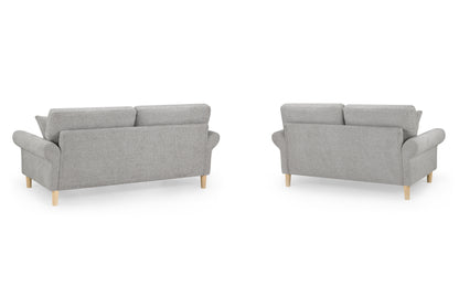 Florence Grey Fabric 3 and 2 Seater Sofa