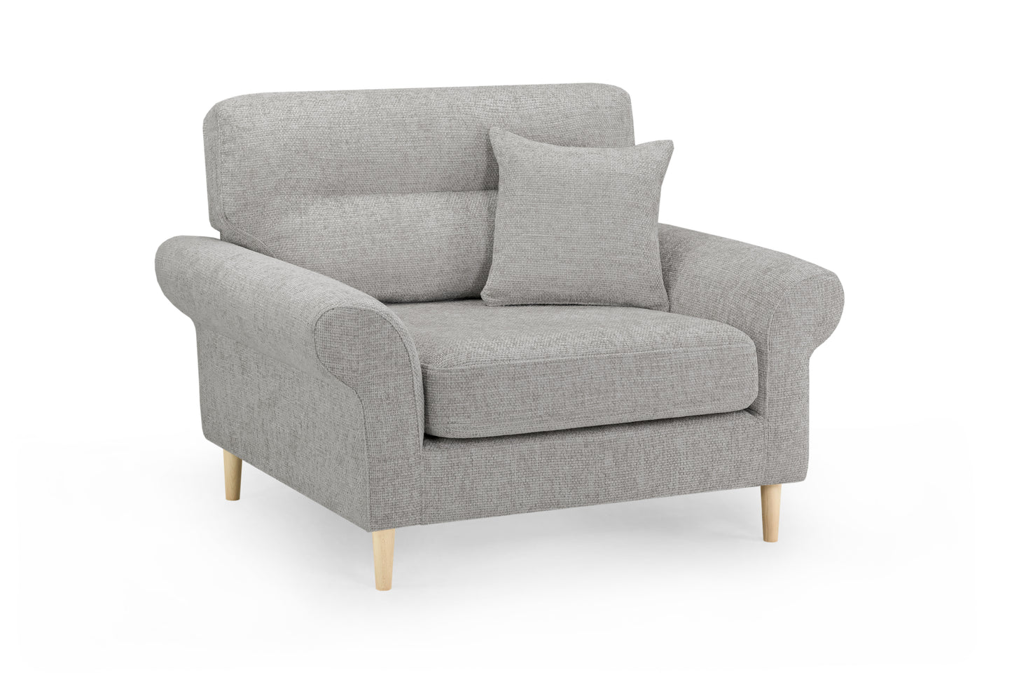 Florence Grey Fabric Armchair