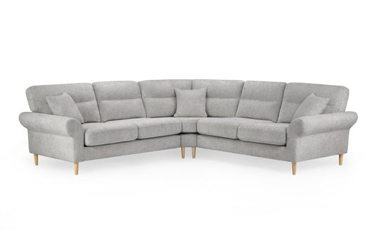Florence Grey Fabric Large Corner Sofa