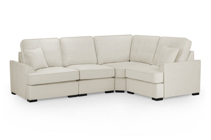 Funk Beige Fabric Right Hand Corner Sofa