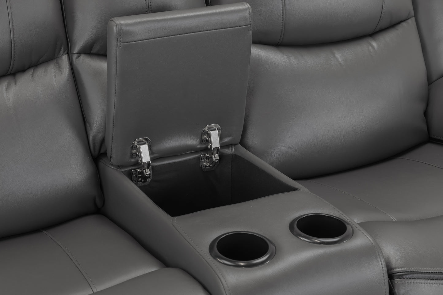 Harald Grey Leather Electric Recliner 3 Seater and 2 Seater Sofa Set