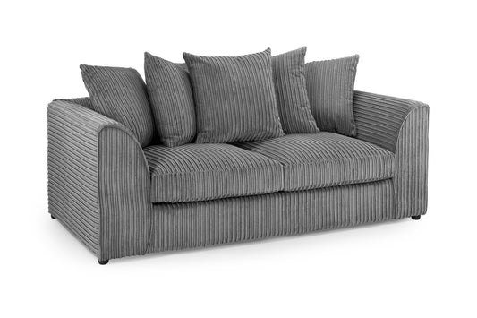 Harley Grey Jumbo Cord 3 Seater Sofa