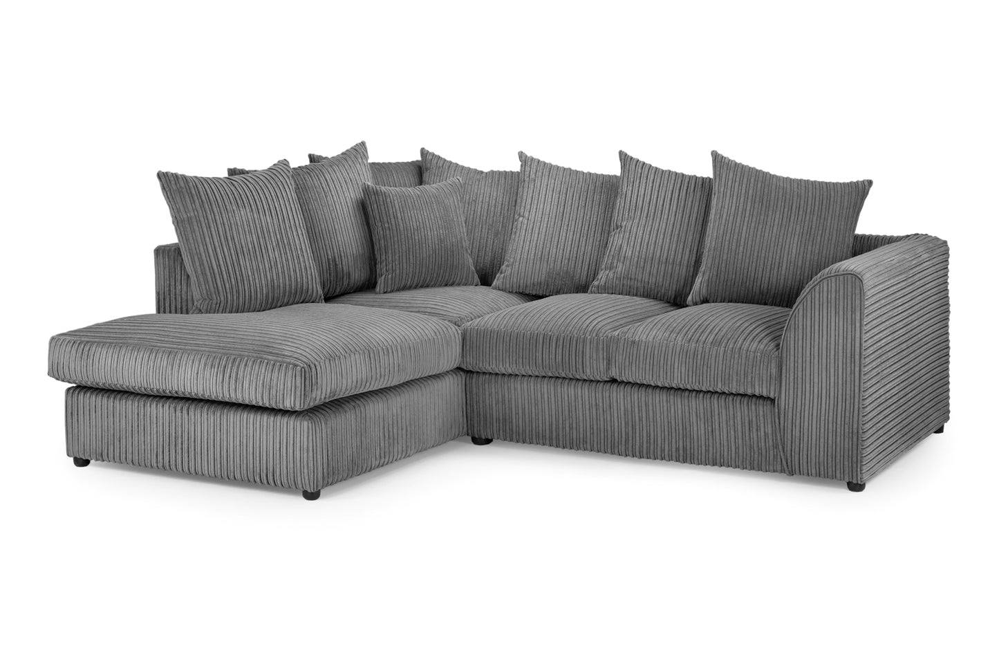 Harley Grey Jumbo Left Hand Facing Corner Sofa