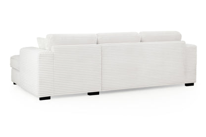 Harmony Ivory Jumbo Cord Right Hand Corner Sofa