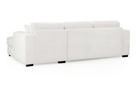 Harmony Ivory Jumbo Cord Right Hand Corner Sofa
