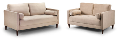 Harper Beige 3 and 2 Seater Sofa
