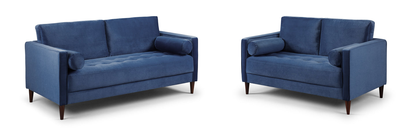 Harper Blue 3 and 2 Seater Sofa