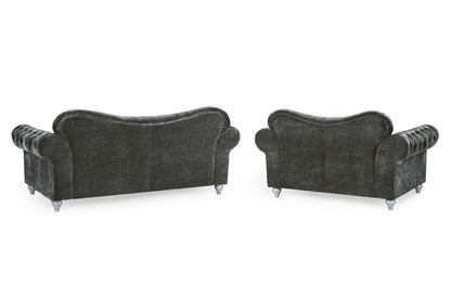 Jubilee Grey Fabric 3 and 2 Seater Sofa