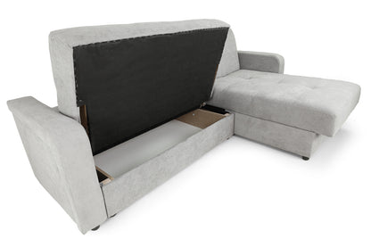 Kair Grey Fabric Universal Corner Sofa Bed
