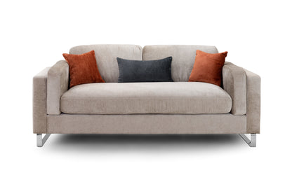 Kingston Beige Chenille 3 and 2 Seater Sofa