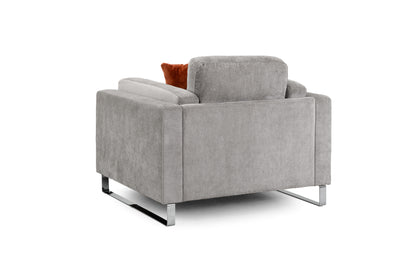 Kingston Grey Chenille Armchair
