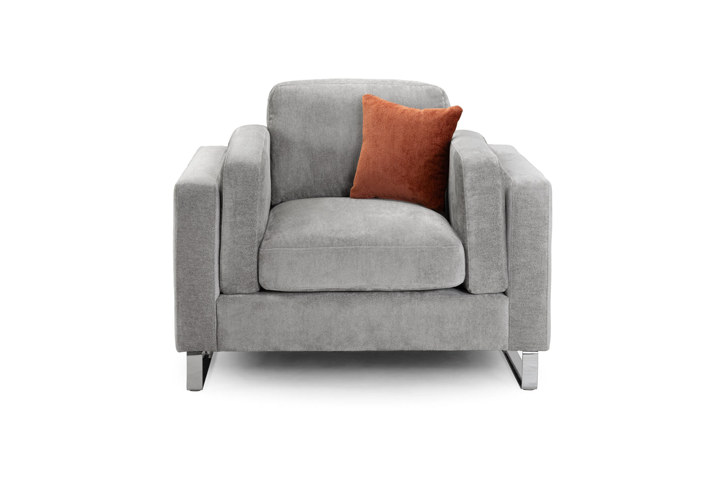 Kingston Grey Chenille Armchair