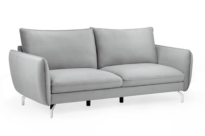 Lavard Grey Velvet 3 Seater Sofa