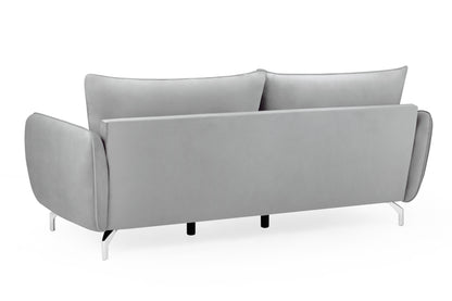 Lavard Grey Velvet 3 Seater Sofa