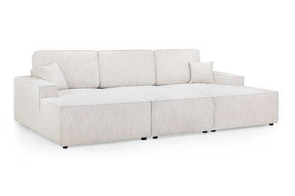Leo Beige Fabric U Shape Cinema Sofa