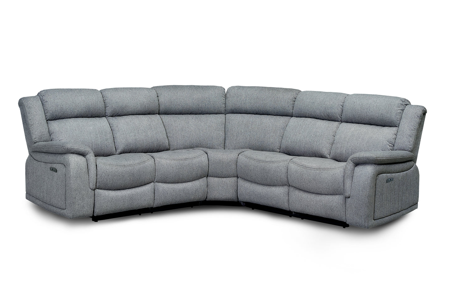 Linden Grey Fabric Recliner Cinema Corner Sofa