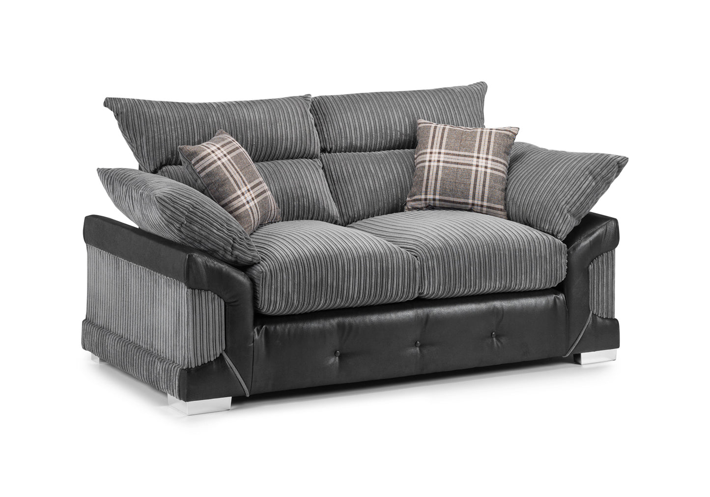 Logan Grey Jumbo Cord 2 Seater Sofa