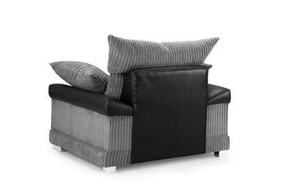 Logan Grey Jumbo Cord Armchair