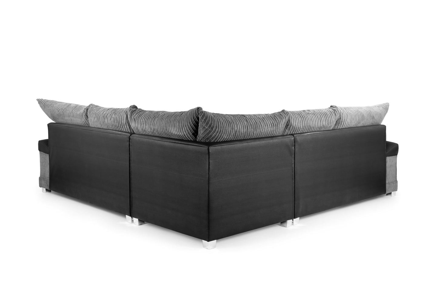 Logan Grey Jumbo Cord Large Corner Sofa