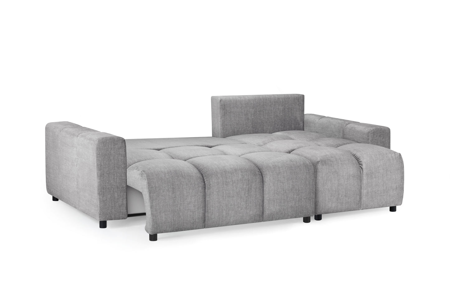 Luki Grey Fabric Universal Right Hand Sofa Bed