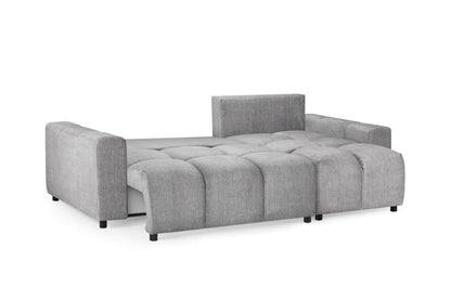 Luki Grey Fabric Universal Right Hand Sofa Bed