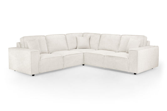 Mary Cream Fabric Large Corner Sofa