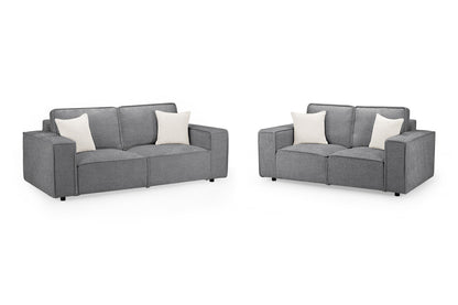 Mary Slate Fabric 3 and 2 Seater Sofa