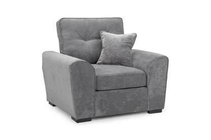Maxwell Grey Fabric Armchair