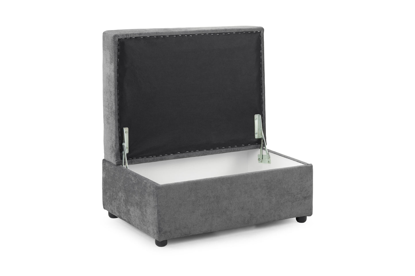 Maxwell Grey Fabric Footstool